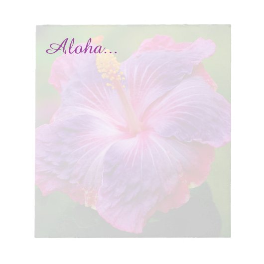 Hibisken Blume Notepad Notizblock (Vorderseite)