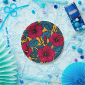 Hibisken-Blume Pappteller (Party)