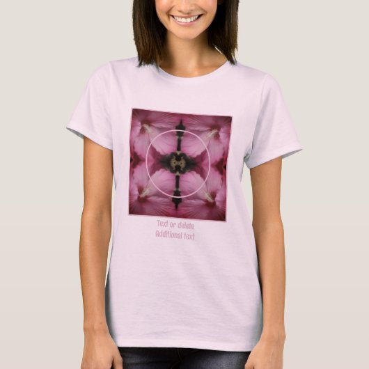 Hibisken Blume Rahmen Erstellen Sie Ihr eigenes Fo T-Shirt (Vorderseite)