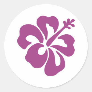 Hibisken Blume Runder Aufkleber