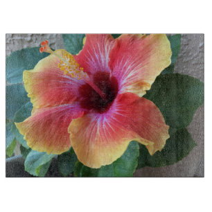Hibisken Blume Schneidebrett