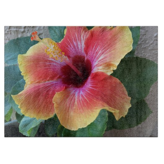 Hibisken Blume Schneidebrett (Vorderseite)