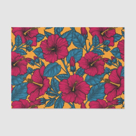 Hibisken-Blume Seidenpapier (Vorderseite)