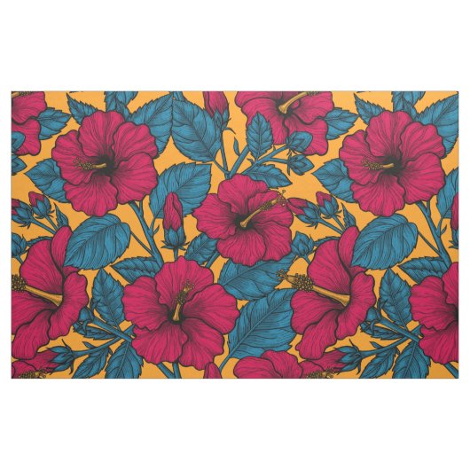 Hibisken-Blume Stoff (Fat Quarter (45,7 x 55,9 cm))