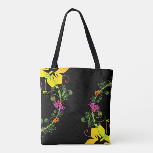 Hibisken Blume Tasche (Rückseite)