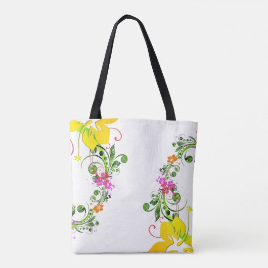 Hibisken Blume Tasche (Rückseite)