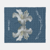 Hibisken Blume Träume wahr Inspiration Fleecedecke (Vorderseite (Horizontal))