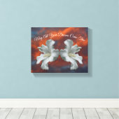 Hibisken Blume Träume wahr Inspiration Leinwanddruck (Insitu (Holzboden))