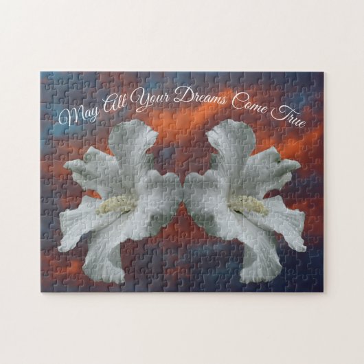 Hibisken Blume Träume wahr Inspiration Puzzle (Horizontal)