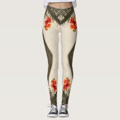Hibisken Blume Tropische Flora Leggings (Vorderseite)