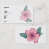 Hibisken Blume Visitenkarte (Vorne/Hinten)