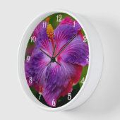 Hibisken-Blume Wanduhr (Winkel)