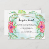 Hibisken Blume Wasserfarbe Strand Umschließung Begleitkarte (Vorne/Hinten)