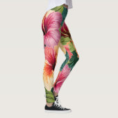 Hibisken Blumenmuster Leggings (Rechts)