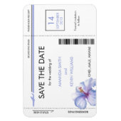 Hibisken Boarding Pass die Datumsmagnete auf Magnet (Vertikal)