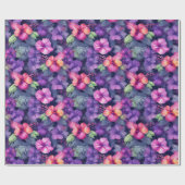 Hibisken (dunkel I) Geschenkpapier (Flach)