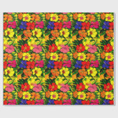 Hibisken-Farbwackelpapier Geschenkpapier (Flach)