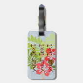 Hibisken Gepäckmarke Gepäckanhänger (Rückseite vertikal)