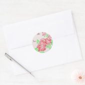 Hibisken-Geschenkticker Runder Aufkleber (Umschlag)