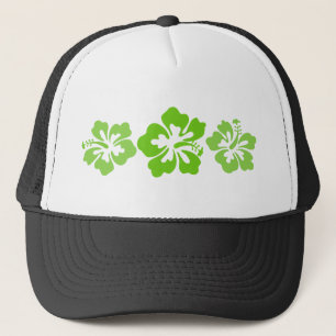 Hibisken Green Hawaii Design Blume Truckerkappe