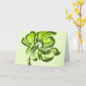 Hibisken-Grußkarte Karte (Gelbe Blume)