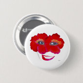 Hibisken mit Lächeln - Rot Button (Vorne & Hinten)