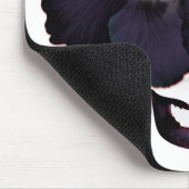 Hibisken mit Lächeln - Schwarz/Lila Mousepad (Ecke)