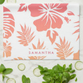 Hibisken Muster Geschirrtuch (Gefaltet)