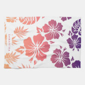 Hibisken Muster Geschirrtuch (Horizontal)