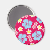 Hibisken Muster Magnet (Vorderseite/Rückseite)