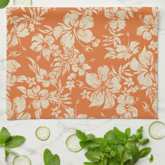 Hibisken Pareau Hawaiian Kitetücher Geschirrtuch (Gefaltet)