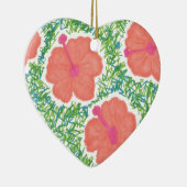 Hibisken Pop Art Pattern Keramik Ornament (Rechts)