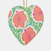 Hibisken Pop Art Pattern Keramik Ornament (Links)