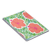 Hibisken Pop Art Pattern Notizblock (Rechte Seite)