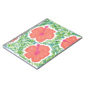 Hibisken Pop Art Pattern Notizblock (Linke Seite)