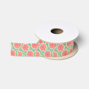 Hibisken Pop Art Pattern Satinband