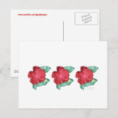 Hibisken Postkarte (Vorne/Hinten)