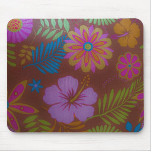 Hibisken Retro Blume Design Mouse Pad Mousepad