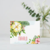 Hibisken Tropical Aloha Postkarte (Stehend Vorderseite)