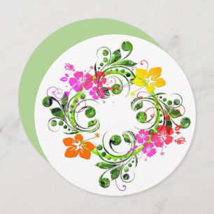 Hibisken Tropischer Blume Sommer Einladung