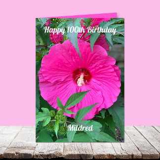 Hibiskus 100. Geburtstag der Frauenkarte Karte