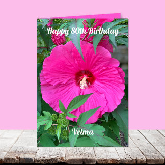 Hibiskus 80. Geburtstag für Ihre Karte