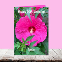 Hibiskus 90. Geburtstag der Frauenkarte