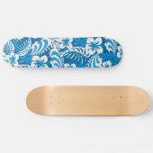 Hibiskus abstrakt blumenreich skateboard (Horizontal)
