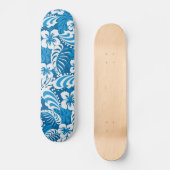 Hibiskus abstrakt blumenreich skateboard (Vorderseite)