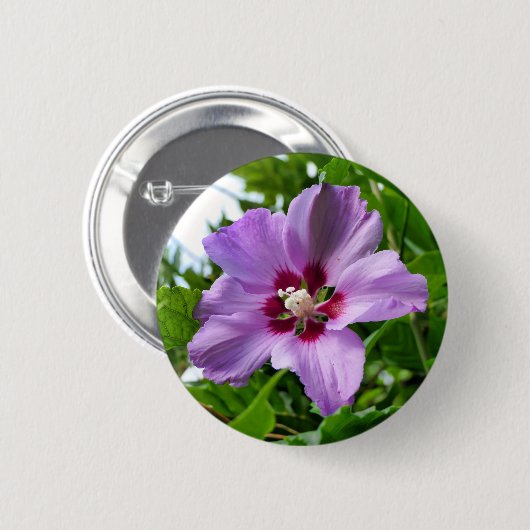 Hibiskus Abzeichen Button (Vorne & Hinten)