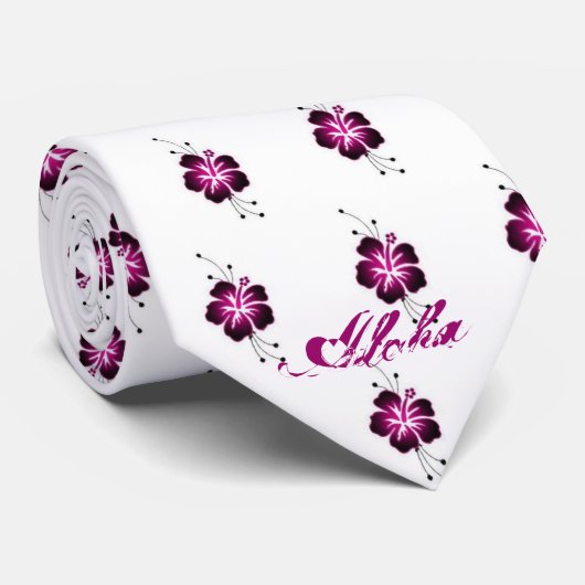 Hibiskus Aloha Krawatte (Gerollt)