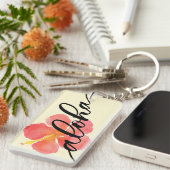 Hibiskus-Aloha Schlüsselanhänger (Vorderseite rechts)