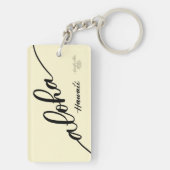 Hibiskus-Aloha Schlüsselanhänger (Rückseite)