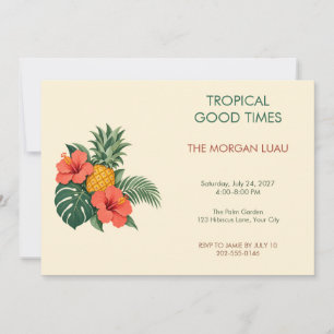 Hibiskus-Ananas-Tropen-Party-Einladung Einladung